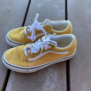 Yellow lace up vans